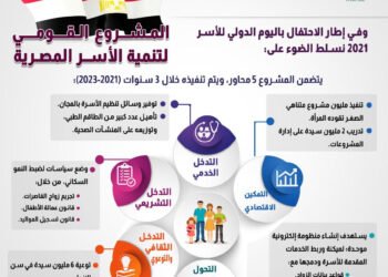 انفوجراف يوضح خطة الارتقاء بالاسرة المصرية