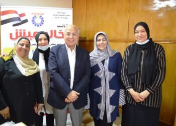 سيدات النقابة العامة يحتفلن بتعيين النائب خالد عيش بالشيوخ