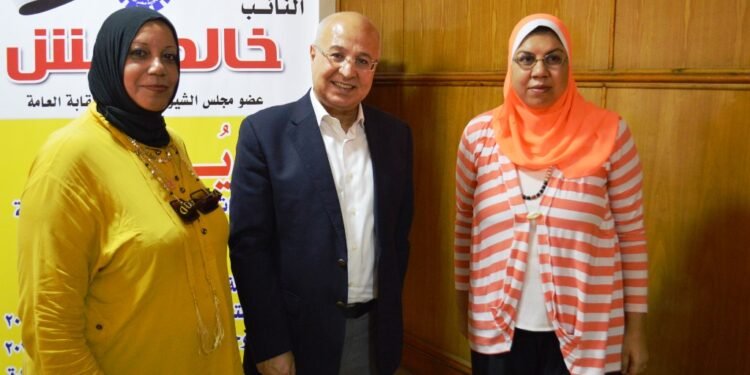 سيدات النقابة العامة يحتفلن بتعيين النائب خالد عيش بالشيوخ