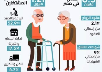 1.21 مليون مُسن يعملون بالسوق المصري